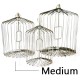 APPEARING BIRD CAGE - STEEL, MEDIUM APPEARING BIRD CAGE - STEEL, MEDIUM