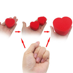 MULTIPLYING SPONGE HEARTS TO JUMBO HEART