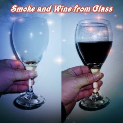SMOKE AND WINE FROM GLASS