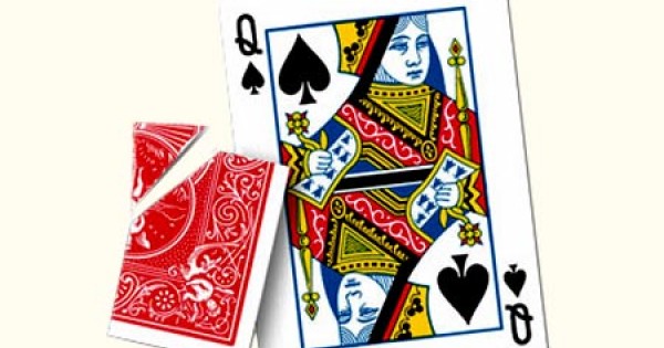 Queen Card Ripped Torn and Restored Queen - KM0845