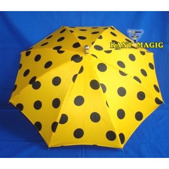 UMBRELLA - YELLOW WITH BLACK DOTS UMBRELLA - YELLOW WITH BLACK DOTS